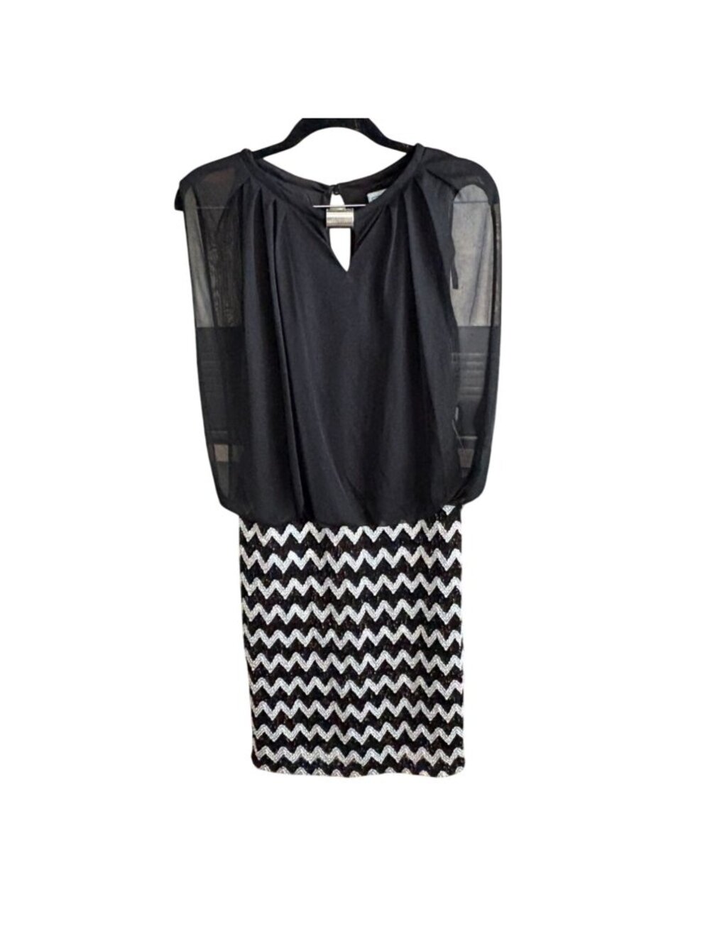 Chelsea Suite Womens Sleeveless Knee length Dress-Black-Size 6-NWT